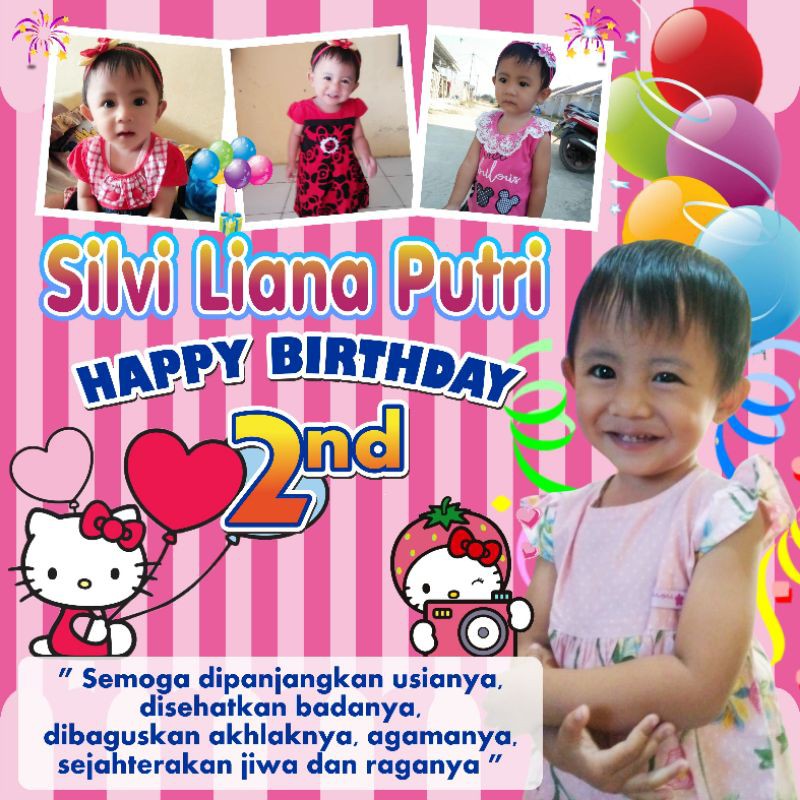banner spanduk ulang tahun hello kitty
