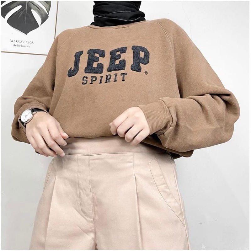 JEEP SPIRIT SWEATER OVERSIZE CREWNECK WANITA