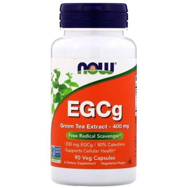 Now Foods EGCg 400mg 90 VegCap Esktrak GreenTea Kesehatan Sel Organ Now EGCG