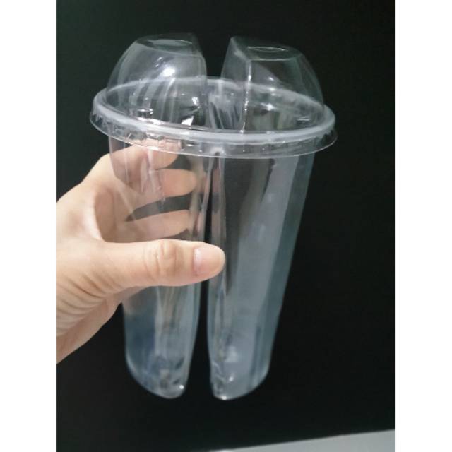 

Gelas kembar ..Twin Cup+tutup cembung import ✈ min order per 100 bh ✈