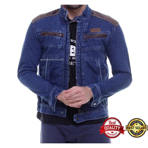 [ Bayar Di Tempat / COD ] Jaket Jeans Hipster Pria Rocafella Premium Original