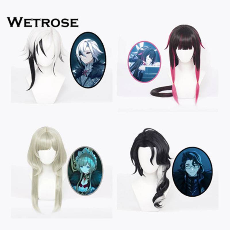 【Wetrose】Genshin Impact Fatui Harbingers Columbina Pantalone Arlecchino Costplay Costume Wig