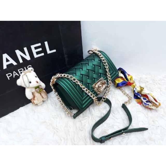 TAS + SYALL + BONEKA FASHION CHANEL JELLY BABY BOY ANYAM
