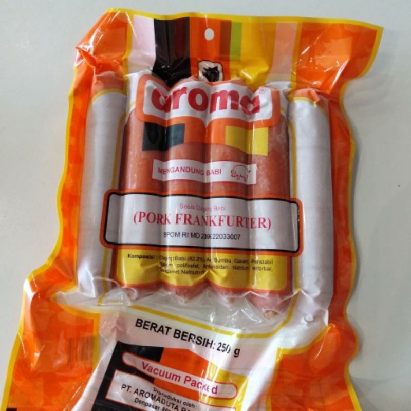 

AROMA PORK FRANKFURTER | Berat Bersih 250gr