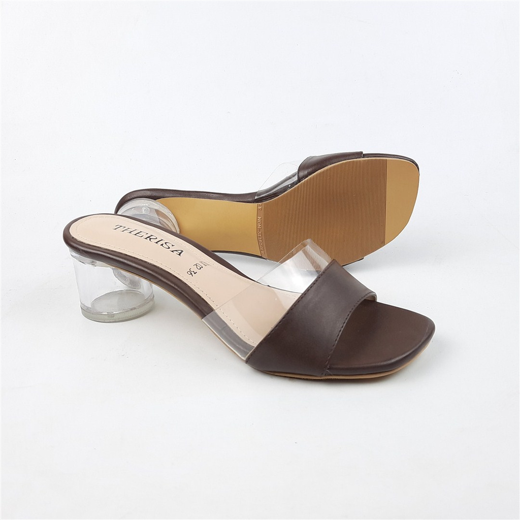 Sandal hak bulat kaca wanita Therisa LXLX.02 36-40