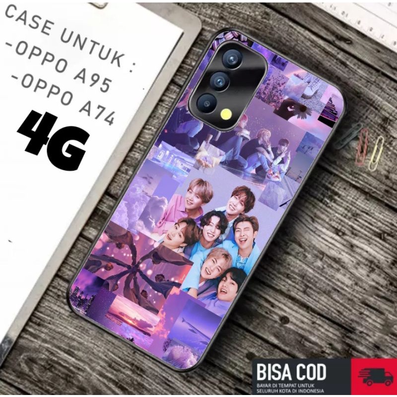 ubluk store Case custom Oppo A95 (4g) ,Oppo A74 (4g) motif BTs series terbaru murah meriah glossy