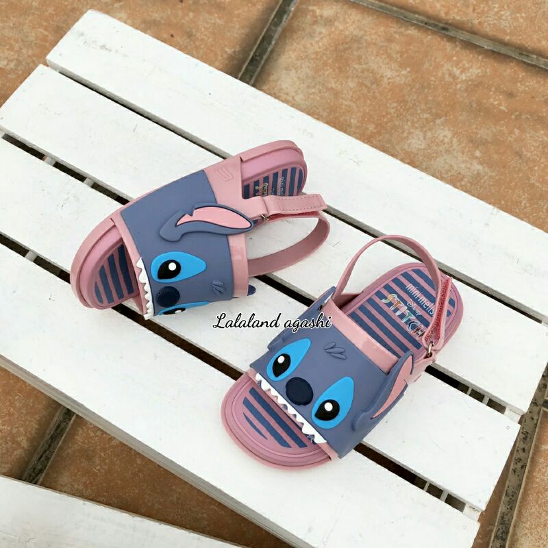 Sandal minimelissa lilo and stitch pink/sandal anak melissa/sepatu anak disney/sandal jelly anak