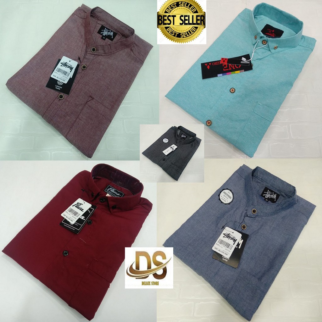 Baju Kemeja Polosan Pria KemejaKerja Lengan Pendek Premium Quality