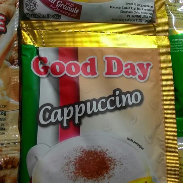 

Renceng / Kopi Good Day Cappucinno 25g Isi 10 pcs