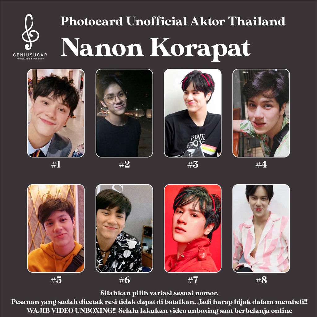 [AKTOR THAILAND] PHOTOCARD NANON KORAPAT FANMADE