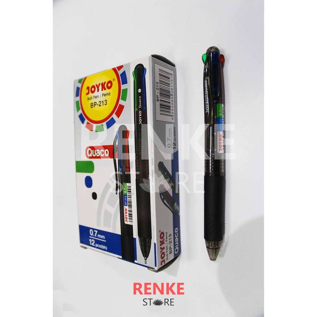 

Pulpen Joyko Quaco 0.7mm 4 Warna - Pena / Ballpoint / Bolpen BP-213