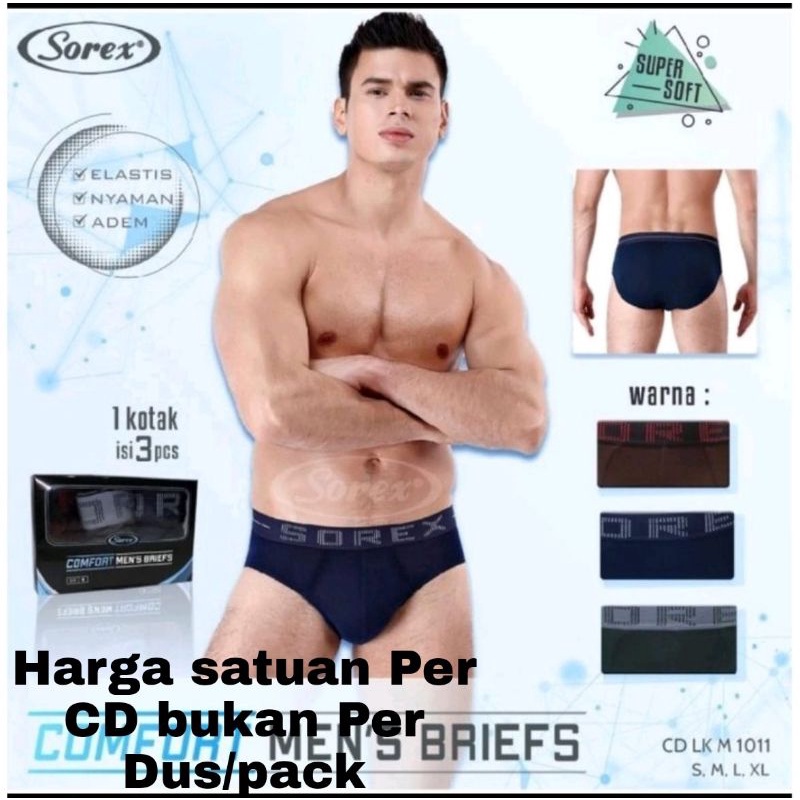 CD Celana Dalam Pria Sorex Comfort Mens Briefs Supersoft 1011 (1pcs)