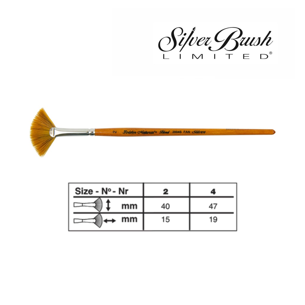 Silver Brush Golden Natural - Fan 2004S