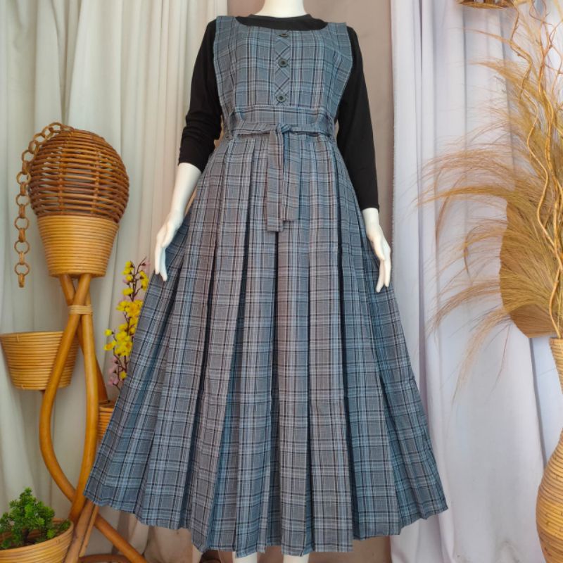 Overall Katun Zara Premium FREE Kaos || Dress kekinian || overall dress || free kaos (iner) || overa