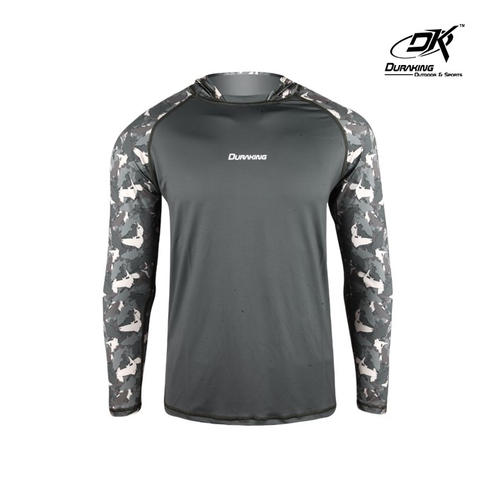 DK Fishing Jersey LS (Man) Army Camou Hoodie Green