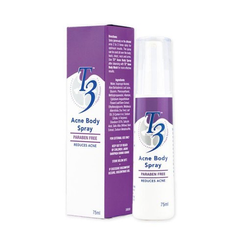 t3 acne body spray 75ml EXP 2022