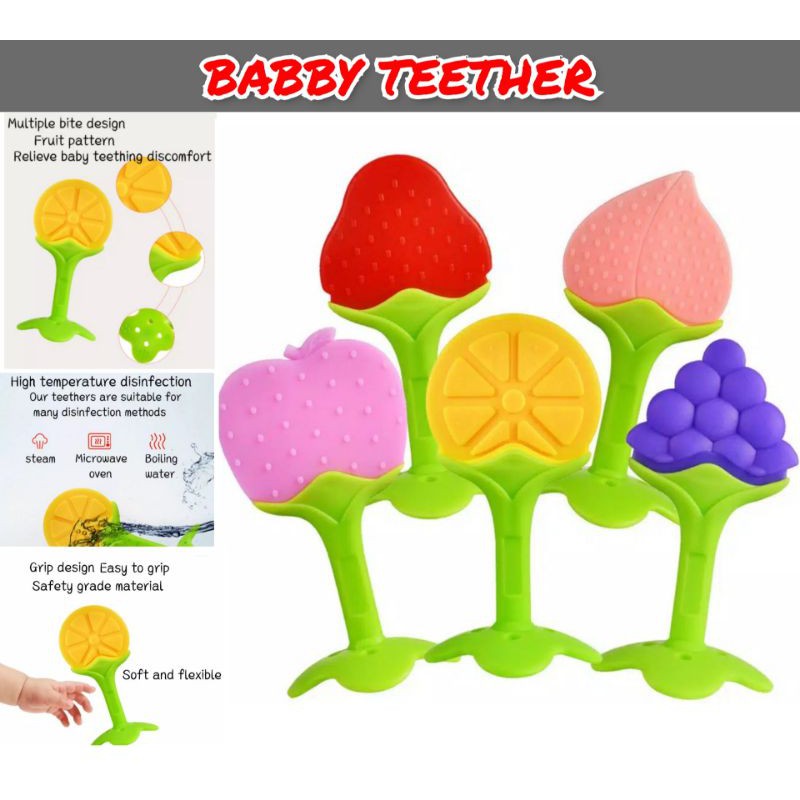 BLESSHOP Sarung Tangan Gigitan Bayi Teether Silikon