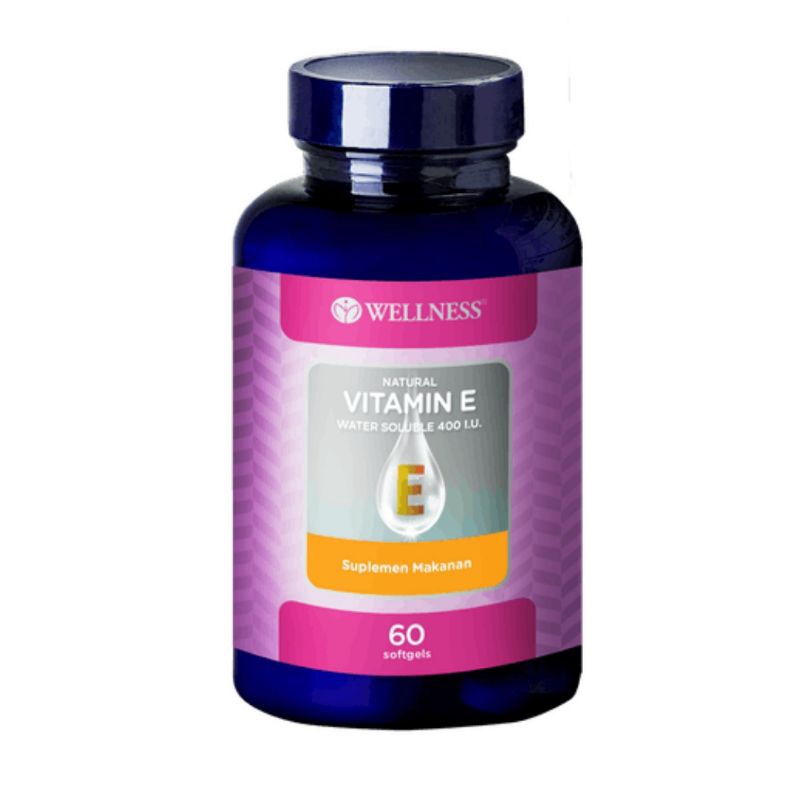 

WELLNESS NATURAL VITAMIN E 400 IU (WATER SOLUBLE) 60 KAPSUL