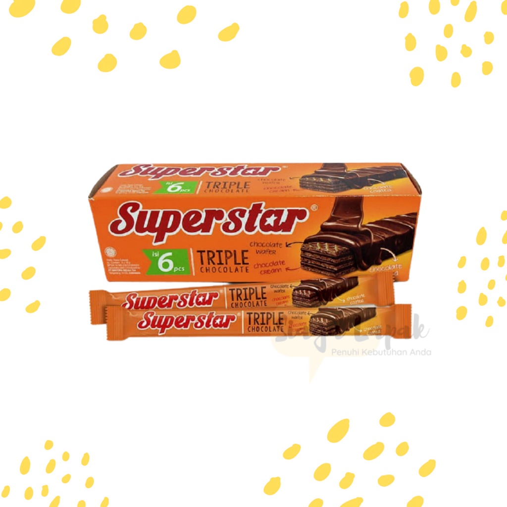 Wafer Superstar Triple Chocolate 18gr