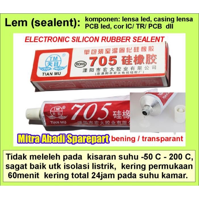 Lem Tian Mu 705 Transparan / Bening