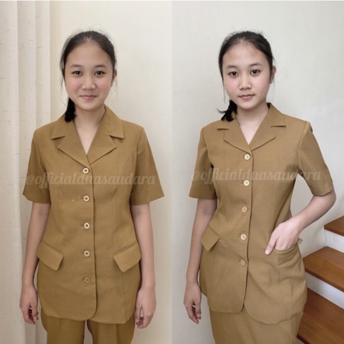 WANITA-PNS-SERAGAM- STELAN SERAGAM PEMDA PNS PRIA&WANITA| BAJU PNS | JAS PEMDA - XS, PENDEK ROK
