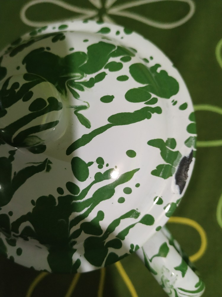 Mug Enamel / Mug Blurik Mug Loreng Hijau Abri