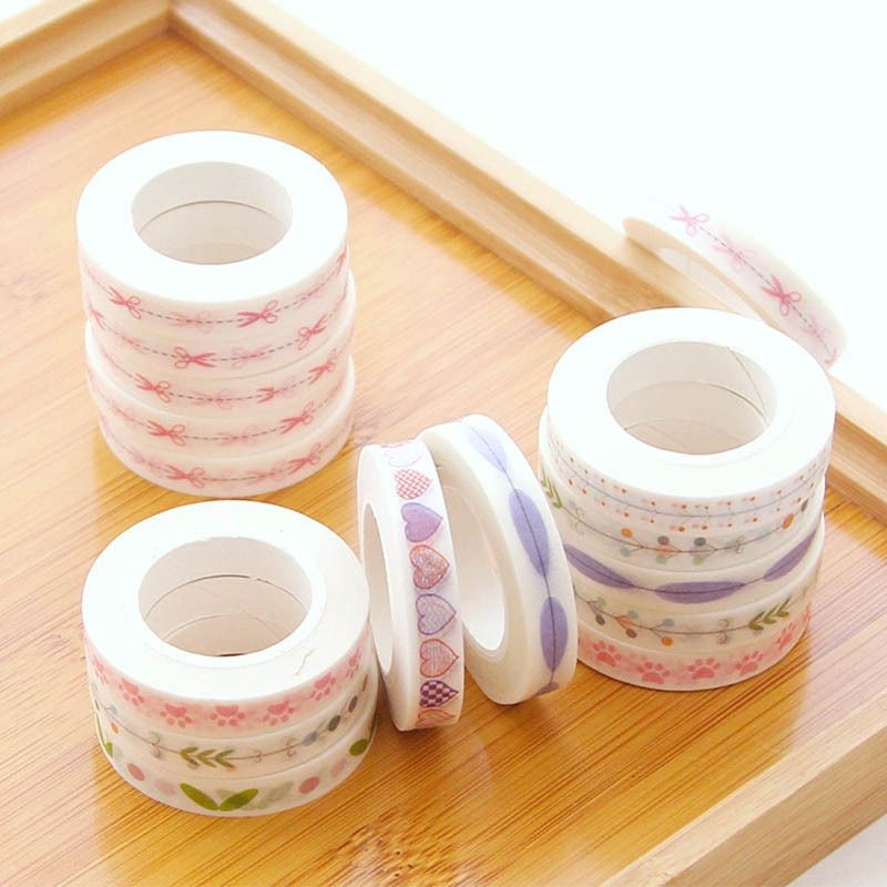 

7mm*10m Paper Masking Tape Slim Washi Tape Dividing Boarder Line Decorative Tape