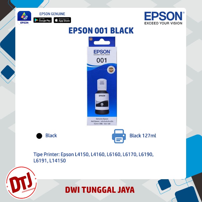 Tinta Epson 001 Black Original