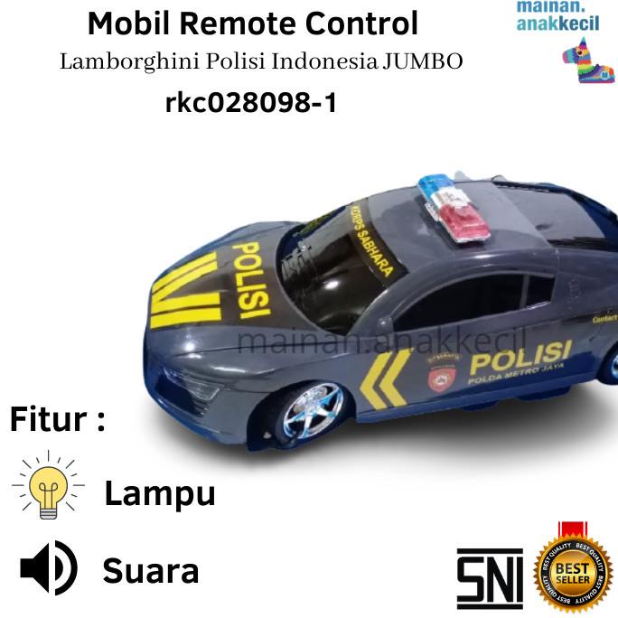 Mainan Anak Mobil Remote Control Lamborghini Polisi Indonesia JUMBO