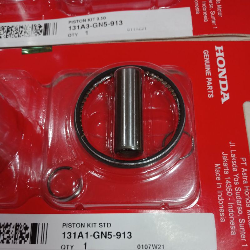 PISTON RING SEHER KIT GN5 SUPRA X GRAND LEGENDA WIN PRIMA ASTREA OS SIZE STANDAR STD 50 100 ORIGINAL ORI ASLI HONDA AHM-2