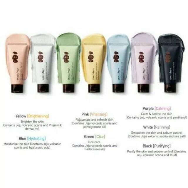 Jual Masker Innisfree jeju volcanic color clay mask 70ml ori original