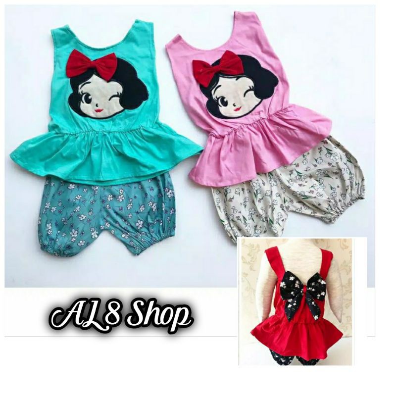 

BAJU ANAK PEREMPUAN / BAJU BAYI / AL8 SETELAN CUTE PITA AL8