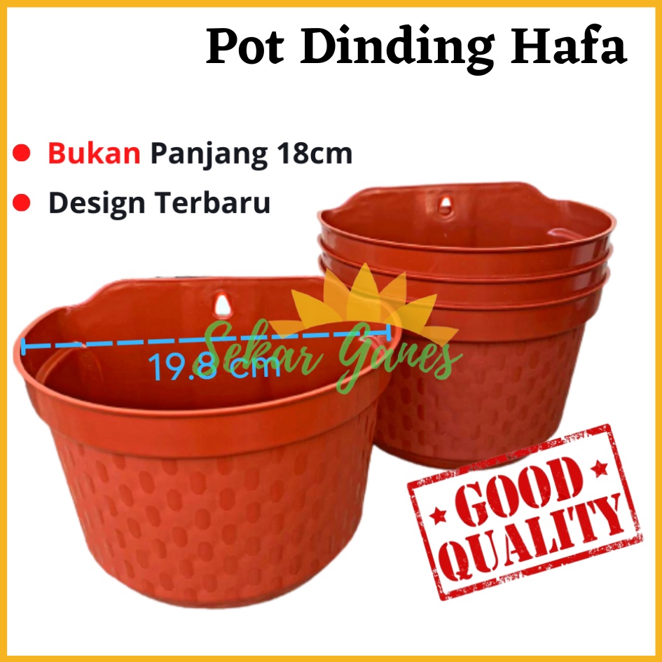 Pot Bunga Pot Dinding Cantol Hafa 20 Cm Merah Bata Coklat Tempel Dekorasi Putih Panjang Aesthetic Besar Kecil Pager Balkon Pagar Unik  Pot Tembok - Tanaman Bunga Hias Dinding Tempel Bibit Plastik TB Flower 22 23 25 27 28 30