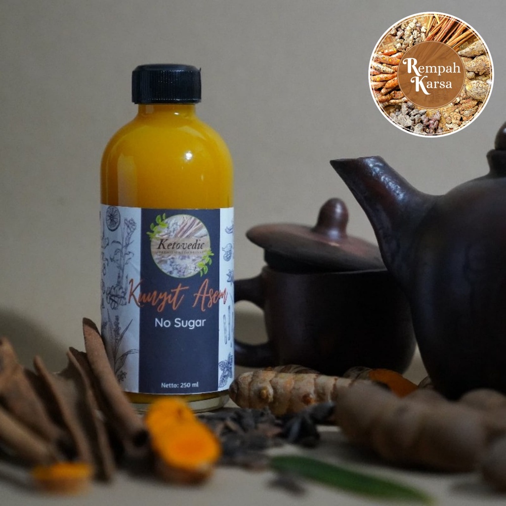 

Jamu Diet / Keto Kunyit Asem Tawar / No Sugar (Free Gula Stevia)