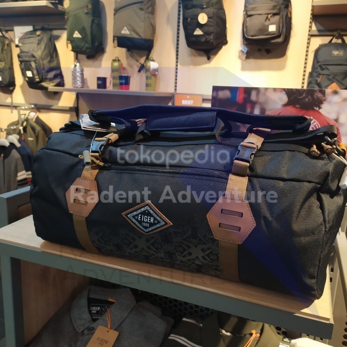 Tas EIGER1989 BORNEO DUFFEL S 91000 5341 Black Hitam Original Travel KEREN AWET