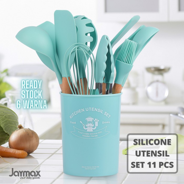 Silicone utensil set 11 pcs / spatula set spatula silikon sutil sodet / sodetan masak / alat masak