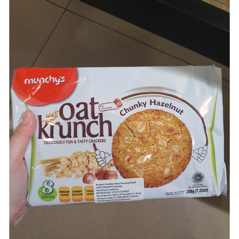 

munchys oat krunch biskuit chunky hazelnut 208gr