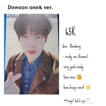 [READY] OFFICIAL PC DOWOON DAY6 negentropy one&ver.