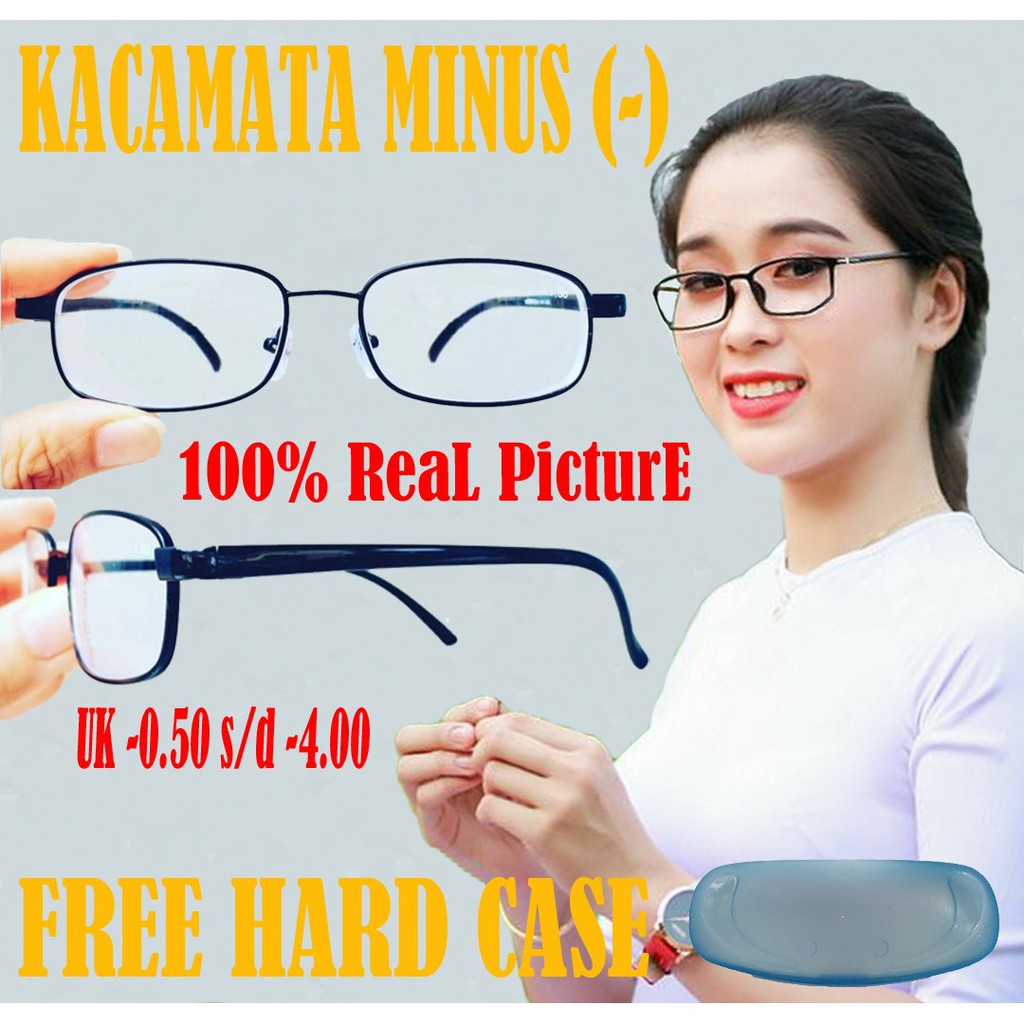 frame kacamata minus korea retro lilo / paket kacamata minus baca / ukuran -0.50 s/d -4.00 FreeCase