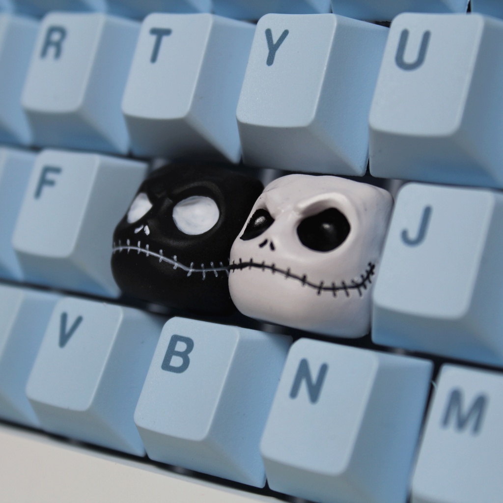 Halloween Black White Simplicity Keycap The Nightmare Before Christmas