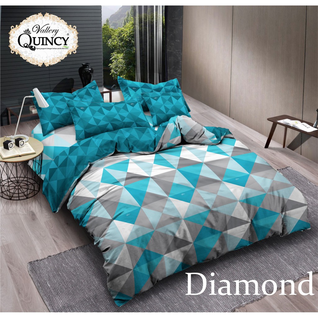 QUINCY VALLERY Sprei Tinggi 30 180x200 / 160x200 motif Delphi Diamond Espreso Lisa Raskal Aquatic Dandelion Evelyn Elves  - SP 180 160 T30