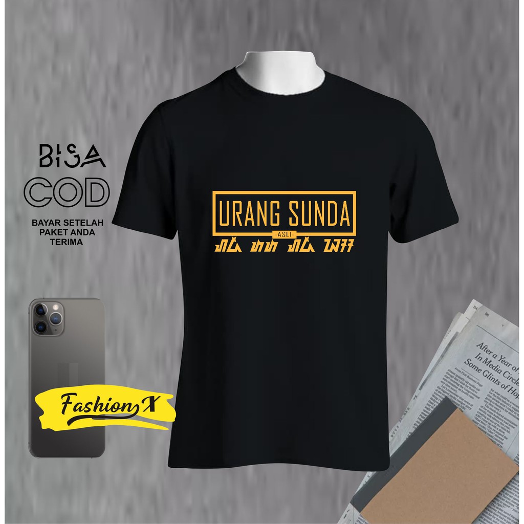 Kaos Pria Distro Keren Urang Sunda Bandung Original Murah/Baju Oblong Katun 30s
