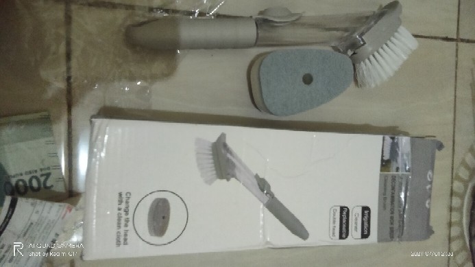 Sikat Dan Spon Gagang Dispenser Sabun Sikat Serbaguna Praktis Sikat Cuci Piring