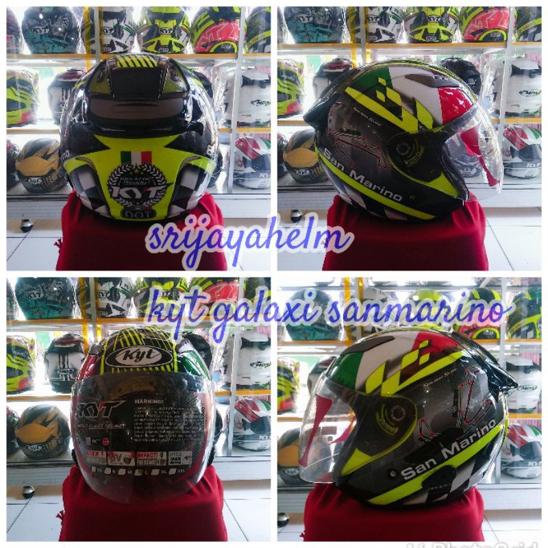 HELM KYT GALAXY SANMARINO YELLOW FLUO ORIGINAL