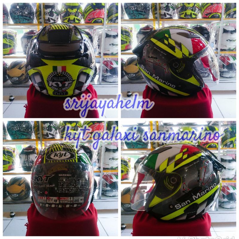 HELM KYT GALAXI SANMARINO DOBEL VISOR