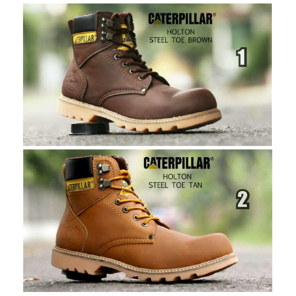 caterpillar holton steel toe boots