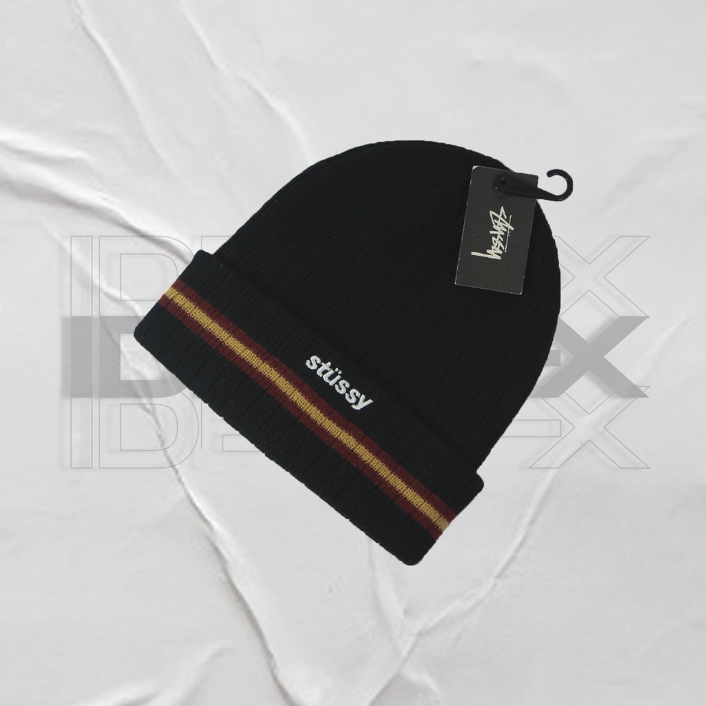 STUSSY ATHLETIC STRIPE BEANIE