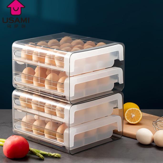 LACI BOX TELUR 2 SUSUN 32 BUTIR - RAK BOX TELUR - TEMPAT TELUR - STORA