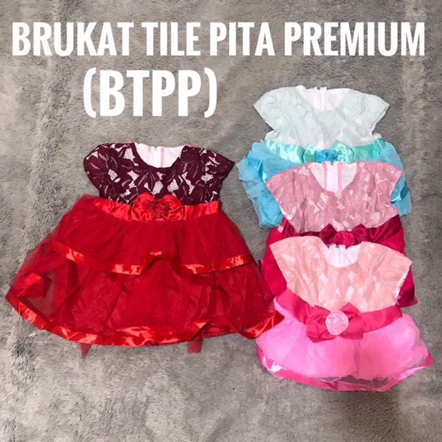 Dress Bayi Perempuan BABYPHORIA Brukat dan Tile