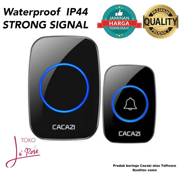 Bel Rumah Anti Air Wireless Door Bell Waterproof Bel Pintu Tanpa Kabel